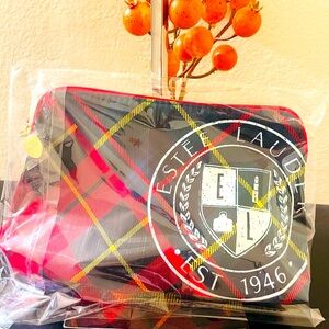 TWOFER  New Estée Lauder makeup pouch 8.5 x 6  & elephant bag charm &free gift!🎁